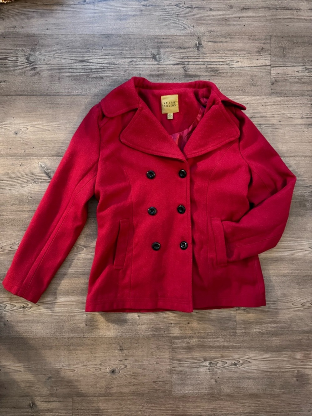 Red Twee Peacoat